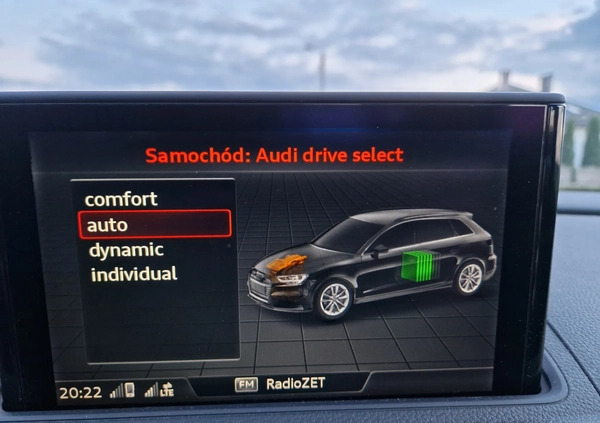 Audi A3 cena 69999 przebieg: 72310, rok produkcji 2017 z Leszno małe 254